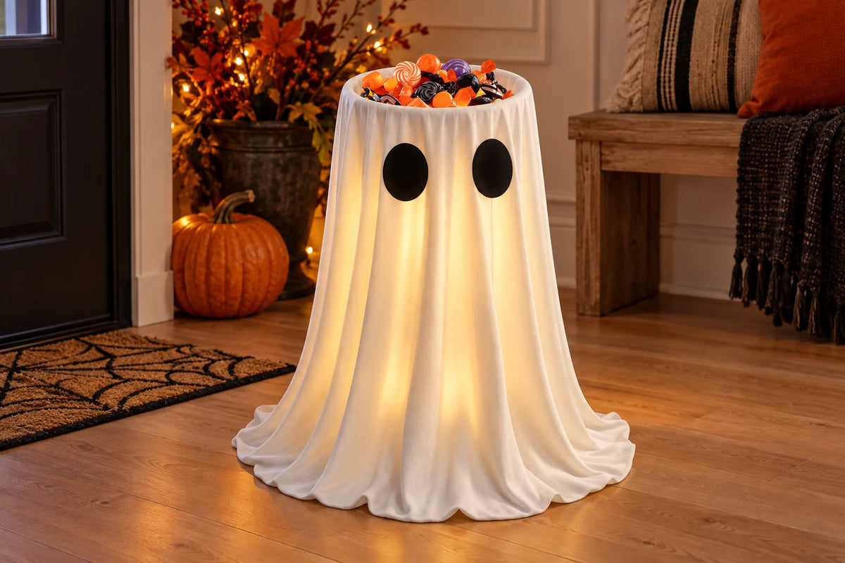 Boo Butler Ghost Candy Stand — setup and placement scene