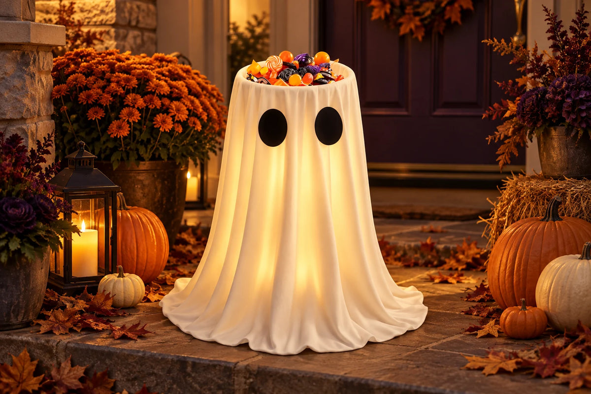 Boo Butler Ghost Candy Stand — autumn styling inspiration
