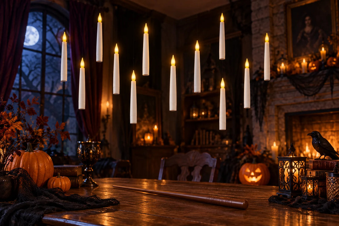 Spellbound Floating Candles — Halloween display inspiration