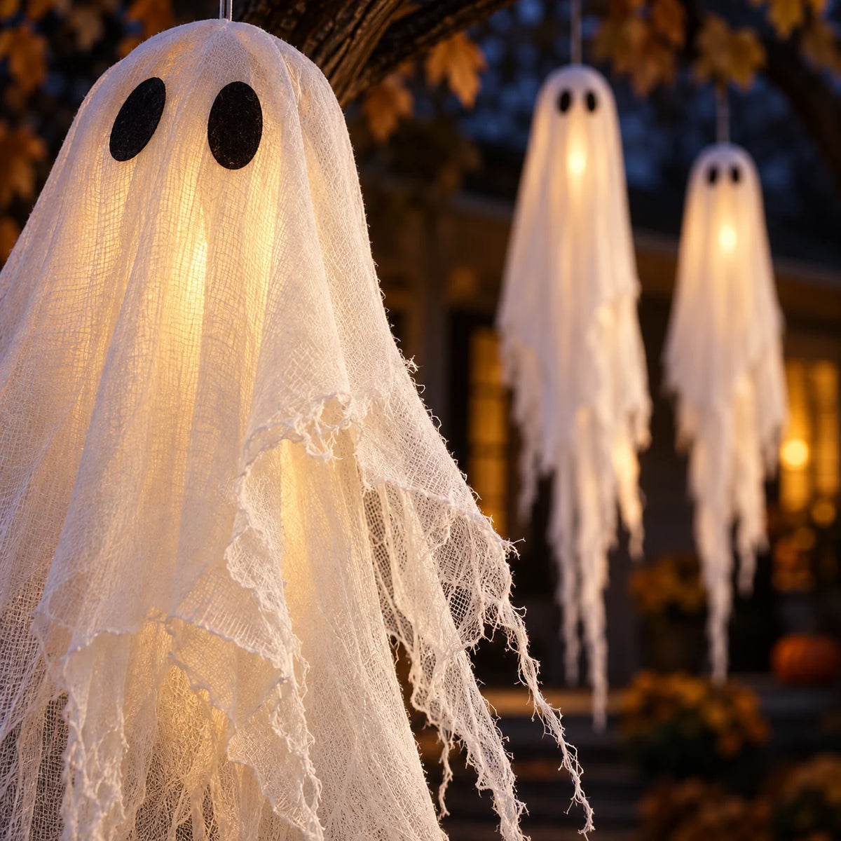 Porch Phantoms Light-Up Ghost Trio — material detail