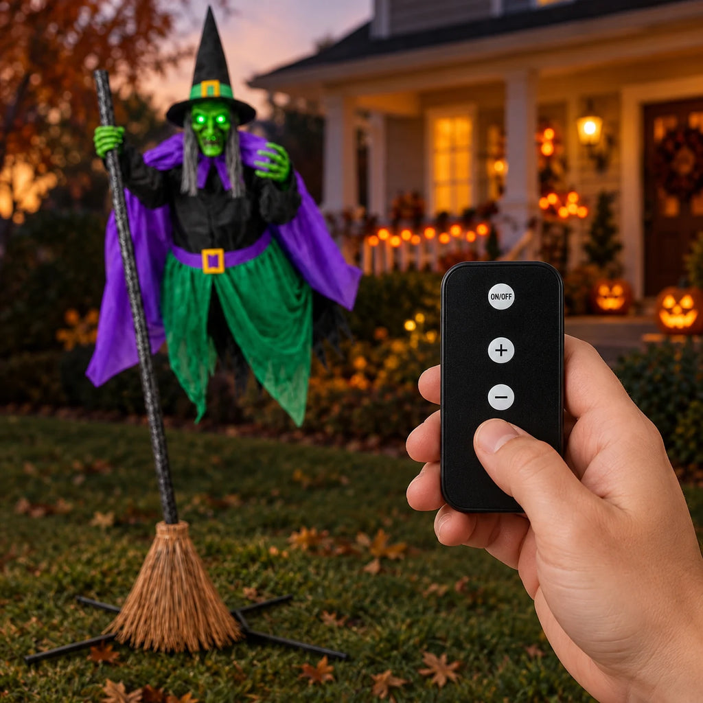 Hexwood 12-foot animated witch — Remote control