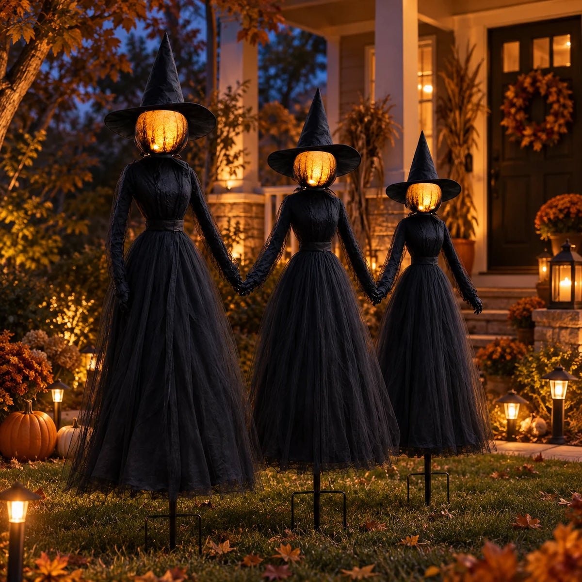 Midnight Coven Light-Up Witch Set — Halloween lifestyle scene