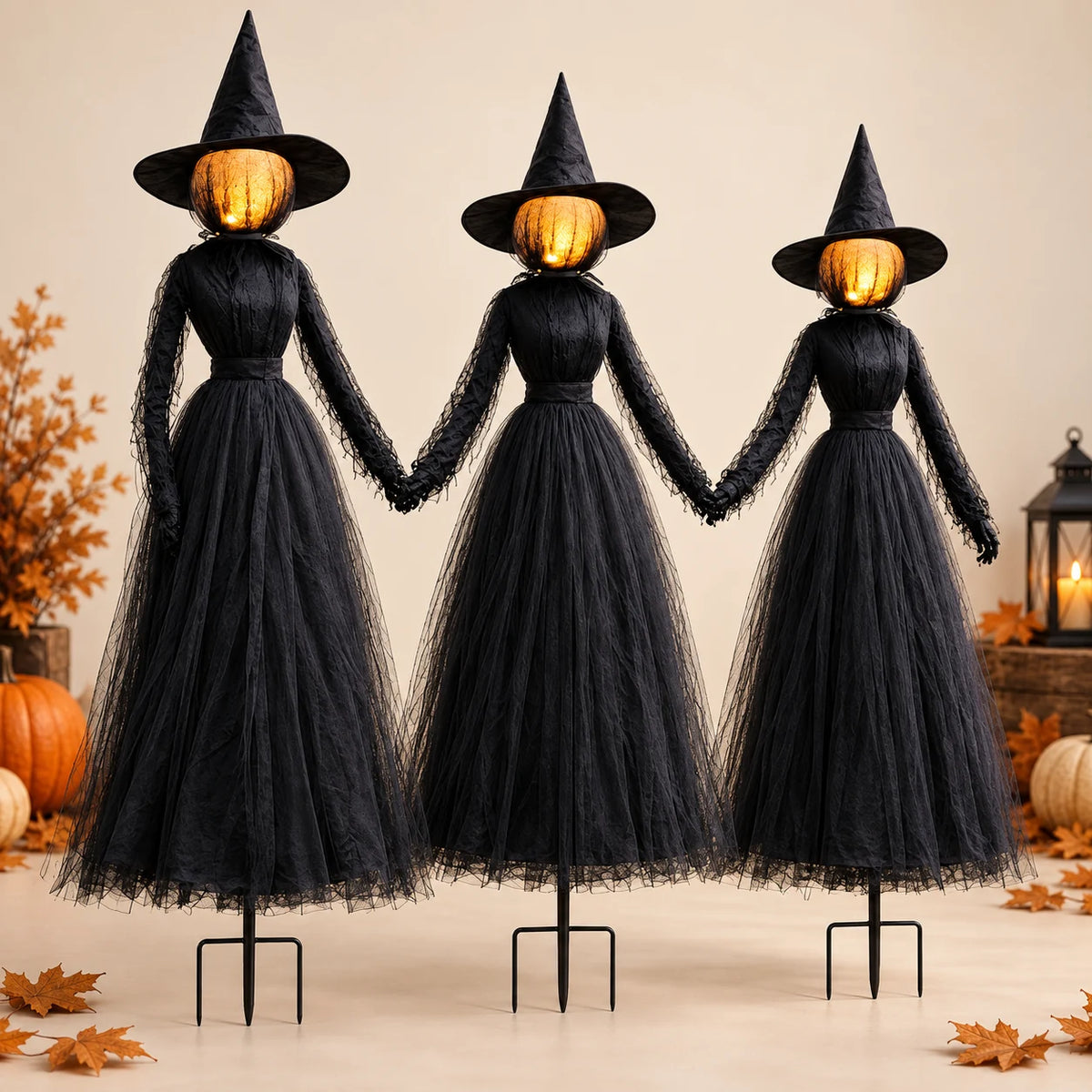 Midnight Coven Light-Up Witch Set — complete set feature view
