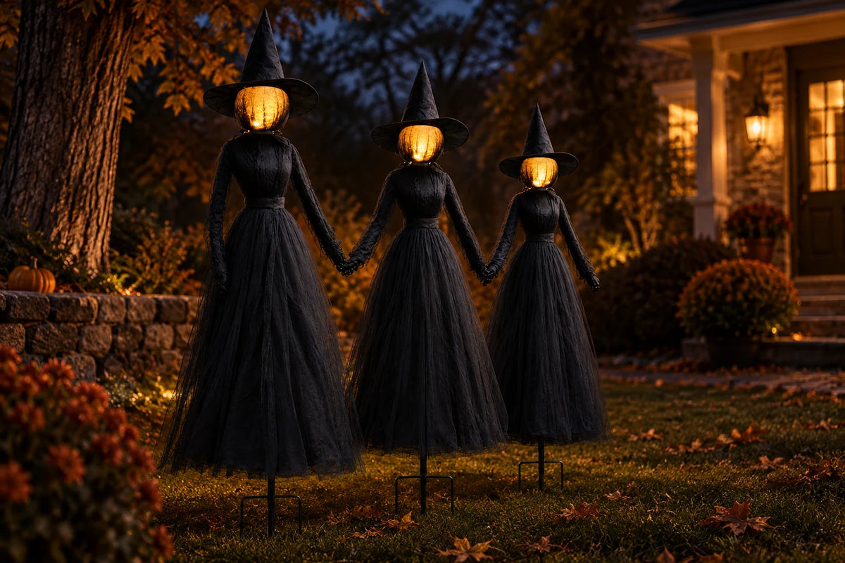 Midnight Coven Light-Up Witch Set — lighting detail