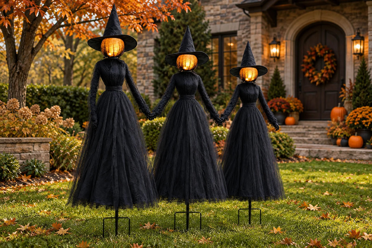 Midnight Coven Light-Up Witch Set — daylight product view